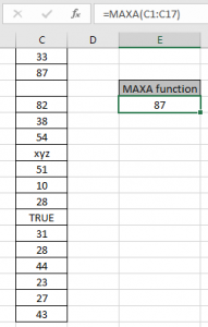 How to Use MAX function in Excel