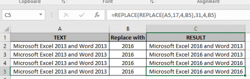 How to Use REPLACE Function in Excel
