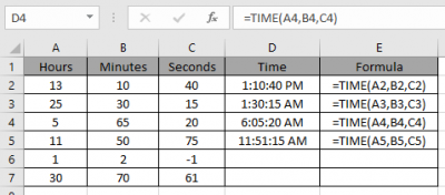 How to use the Excel TIME function