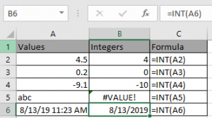 How to use the Excel INT function