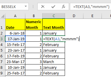 How To Get Month From Date In Excel
