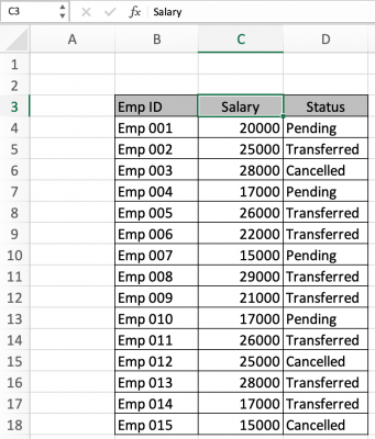 How to count cells between values in Excel