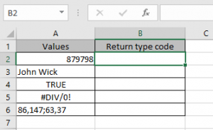 How to use the TYPE Function in Excel