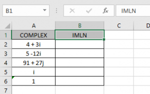 How to use the IMLN Function in Excel