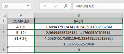 How to use the IMLN Function in Excel