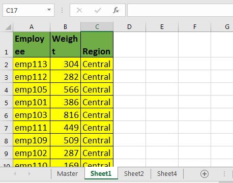 Consolidate/Merge multiple worksheets into one master sheet using VBA