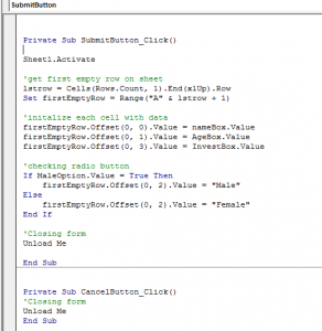 Getting Started With Excel VBA UserForms