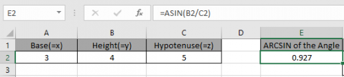 How to use the ASIN Function in Excel