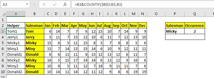 How to vlookup find the first, 2nd or nth match value in Excel?