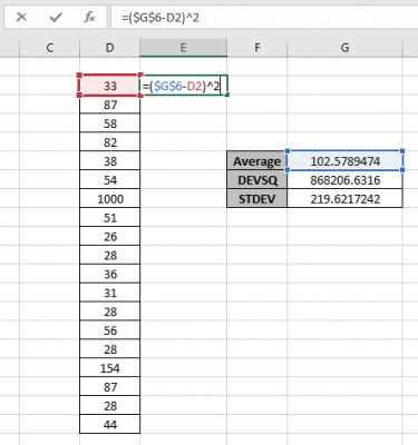 How to use the DEVSQ Function in Excel