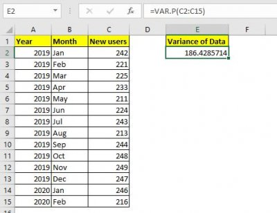 How to Calculate Variance in Excel