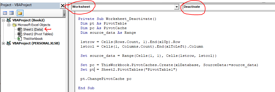 How To Dynamically Update Pivot Table