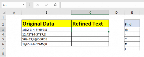 How to find and replace multiple values in excel